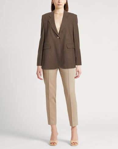Crème Woman Blazer Light brown Size 8 Viscose, Polyester, Wool, Elastane