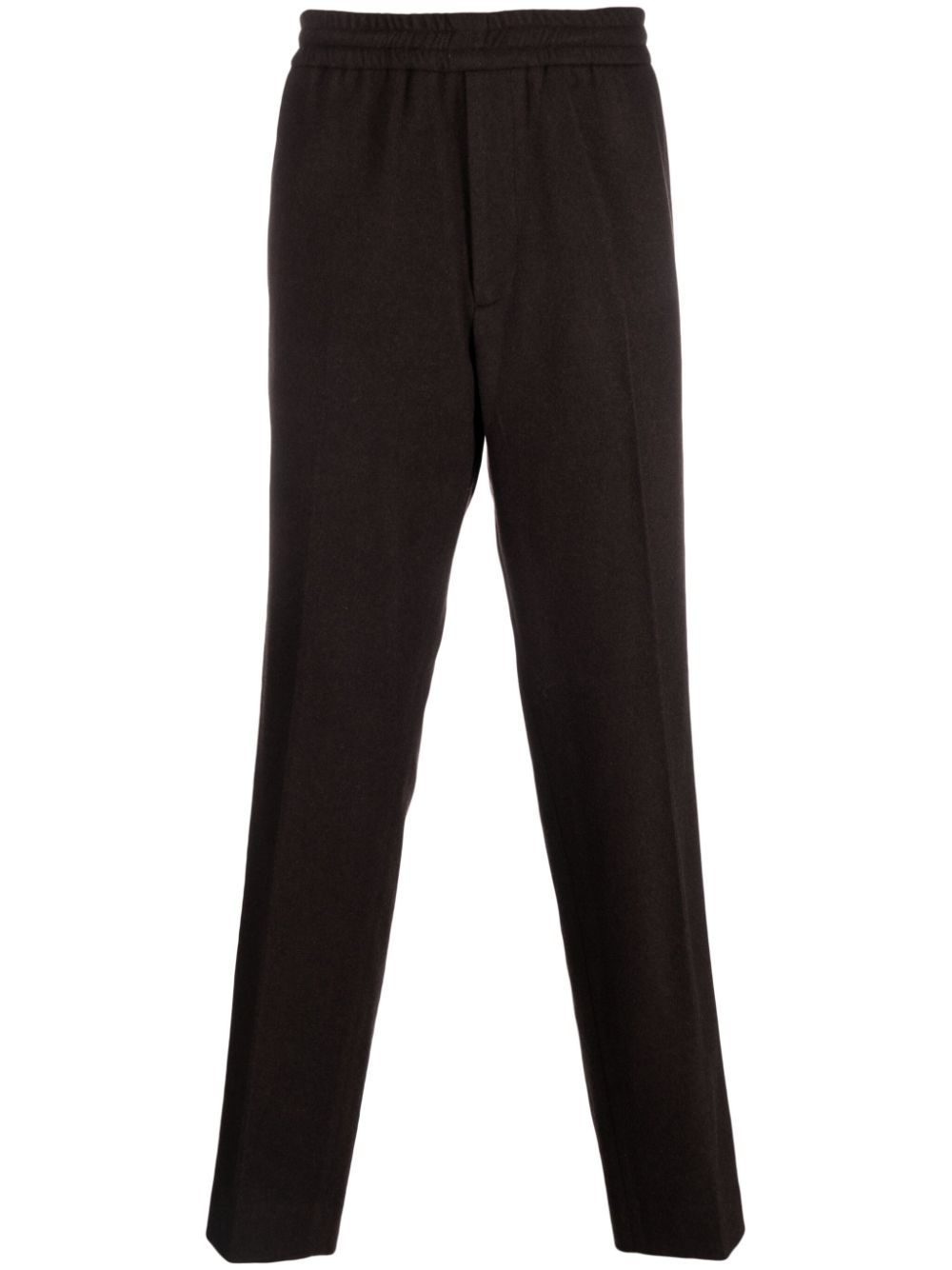 Romance flannel straight-leg trousers - Brown