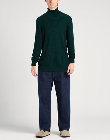 Man Turtleneck Green Size 46 Virgin Wool