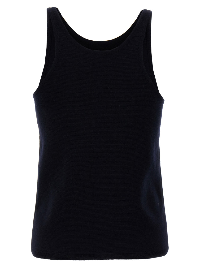 Knit Top Tops Blue