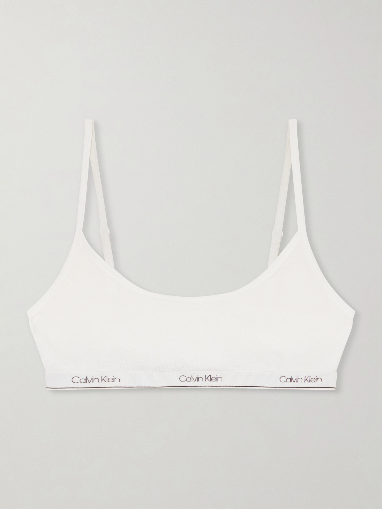 Sienna Cotton-blend Balconette Bra - White
