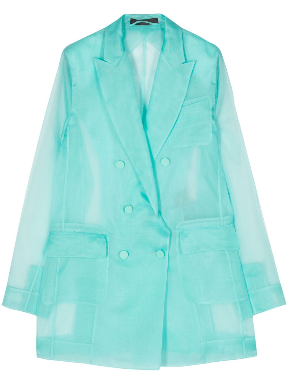 Negrar silk double-breasted blazer - Pink