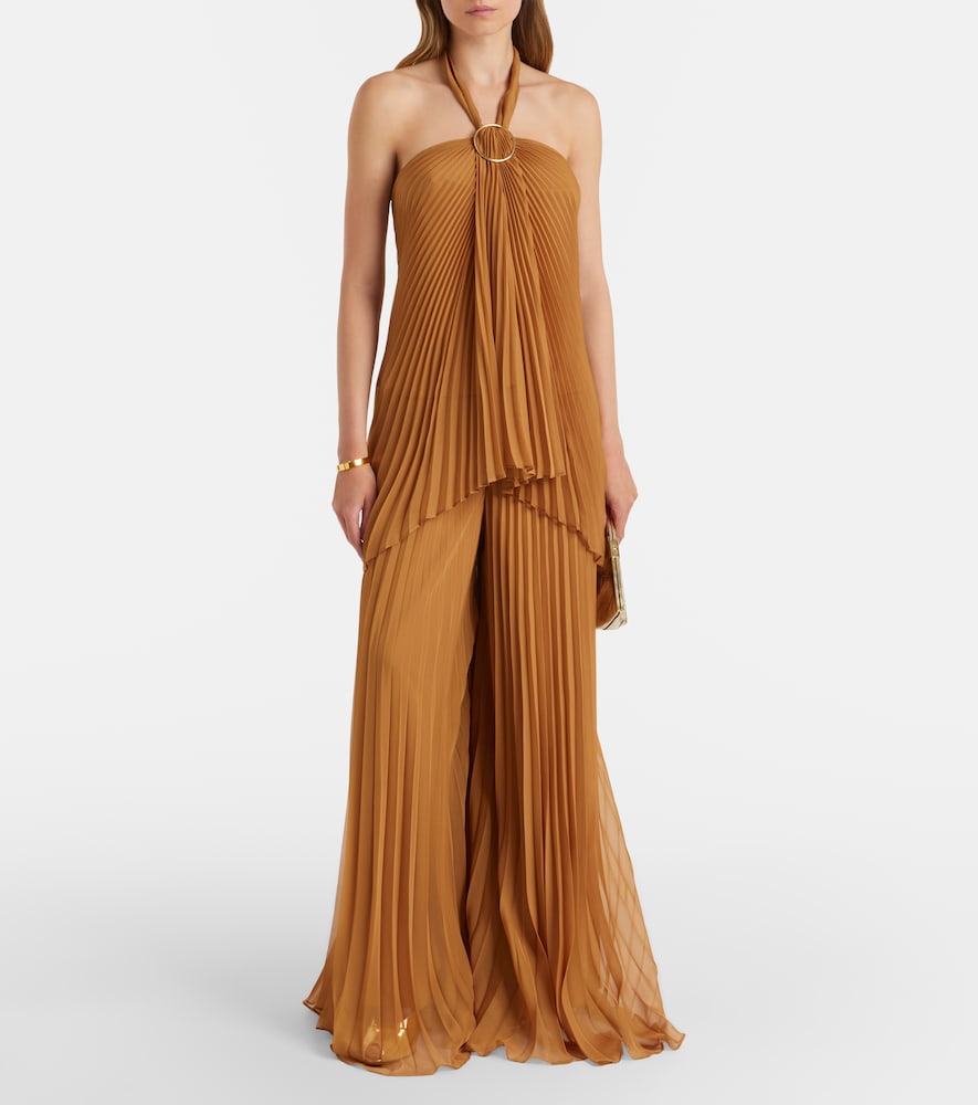 Grembo pleated wide-leg pants