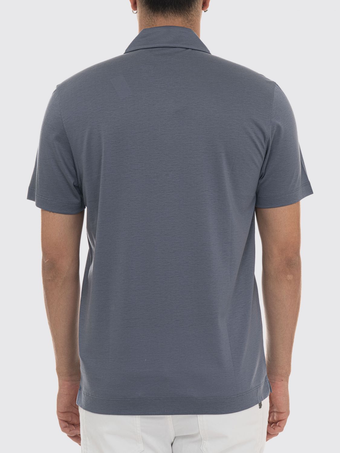 Polo Shirt Men color Gnawed Blue