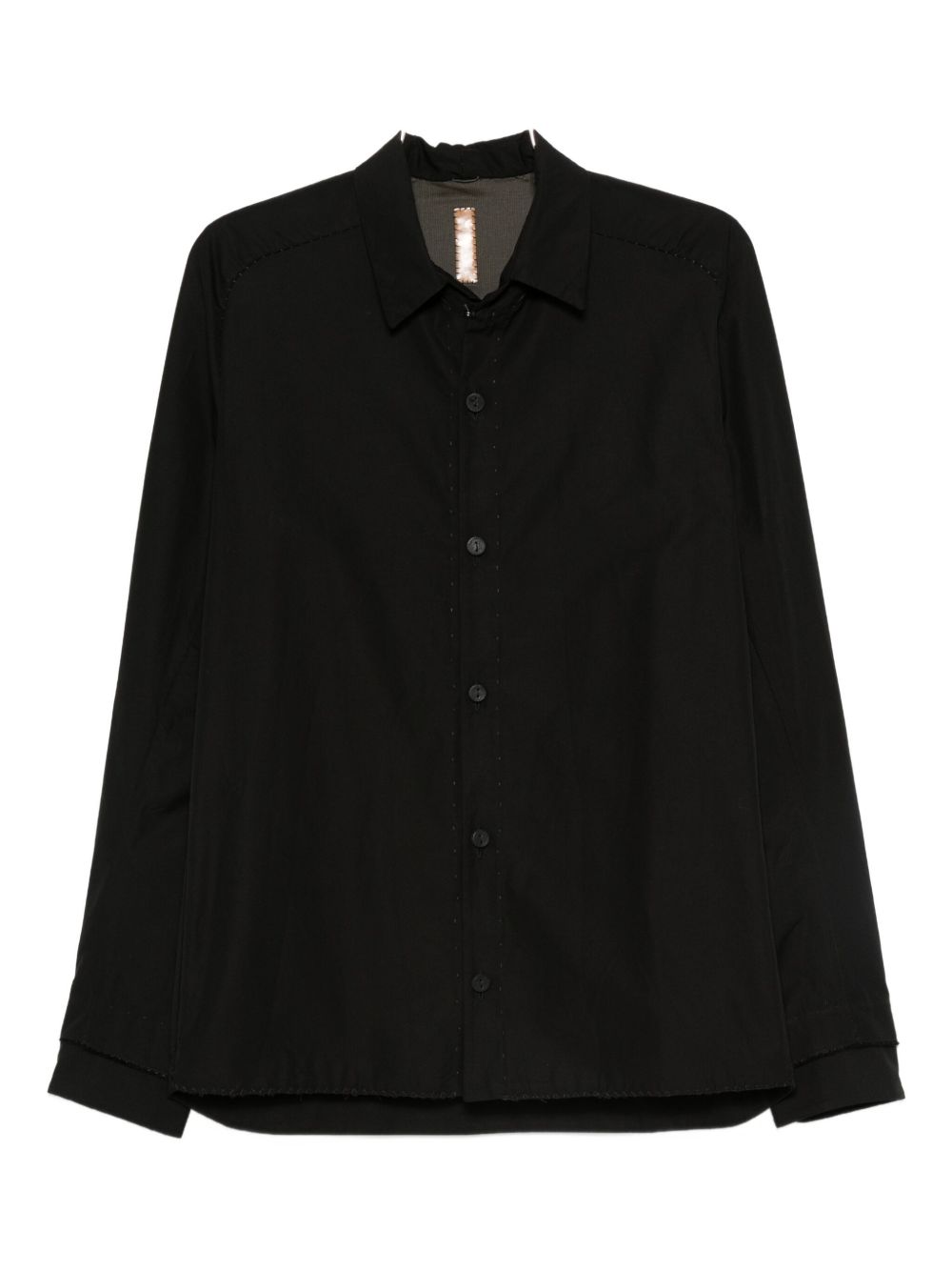 Button-detail long-sleeve shirt - Black