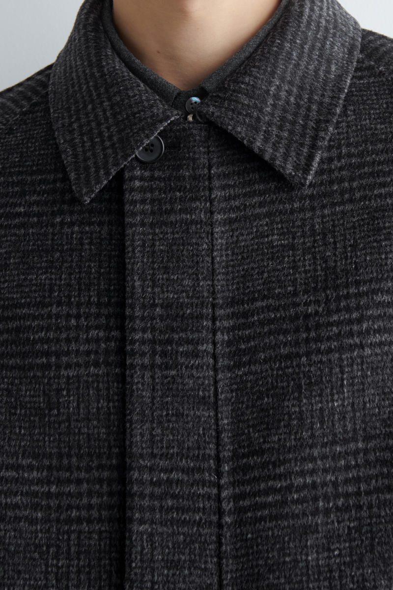 Reversible Checked / Herringbone Wool Sports Jacket
