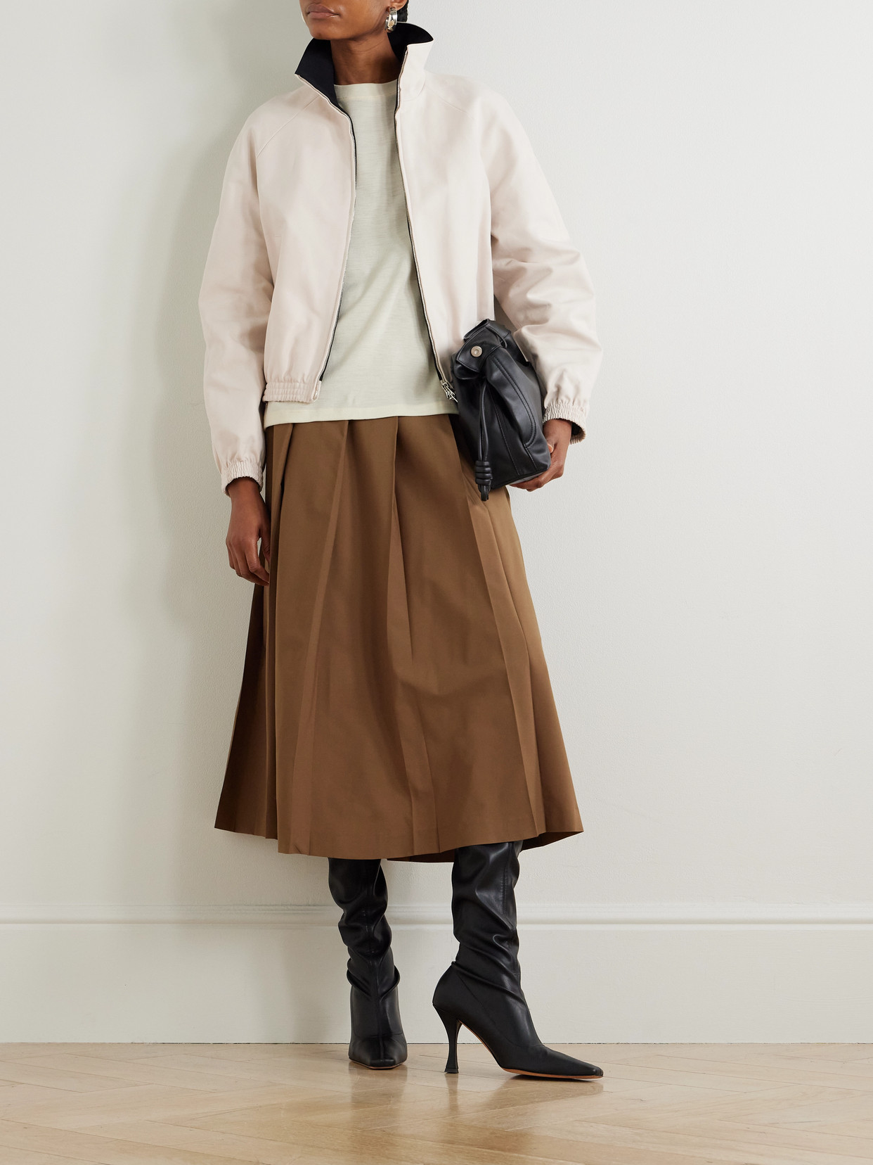 Cotton-sateen Jacket - Cream