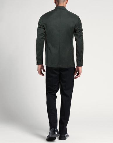 Roberto P Luxury Man Blazer Dark green Size 40 Wool, Polyester, Elastane