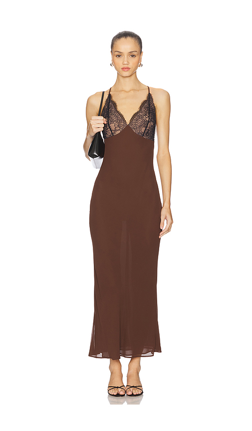 Stone Cold Fox ROBE REMI en Brown. XXS. Also en L, M, S
