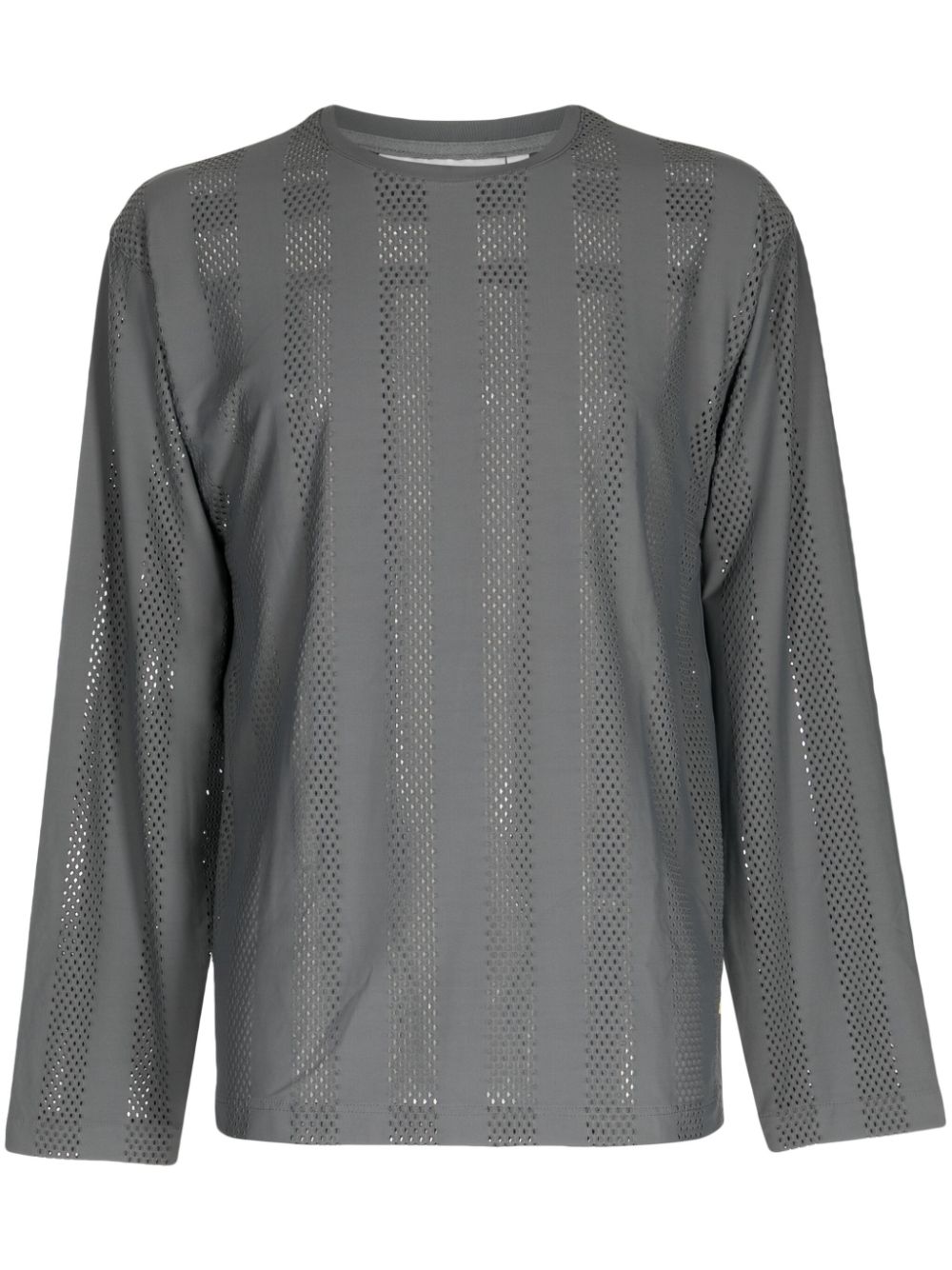 Fike mesh-detail T-shirt - Grey