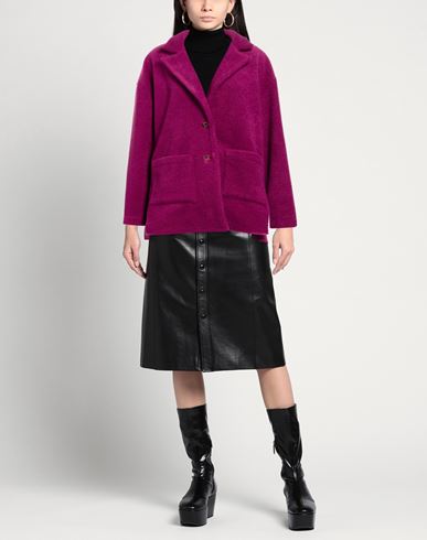 Woman Coat Purple Size 8 Polyester