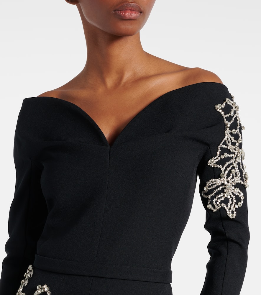 Linda crystal-embellished midi dress