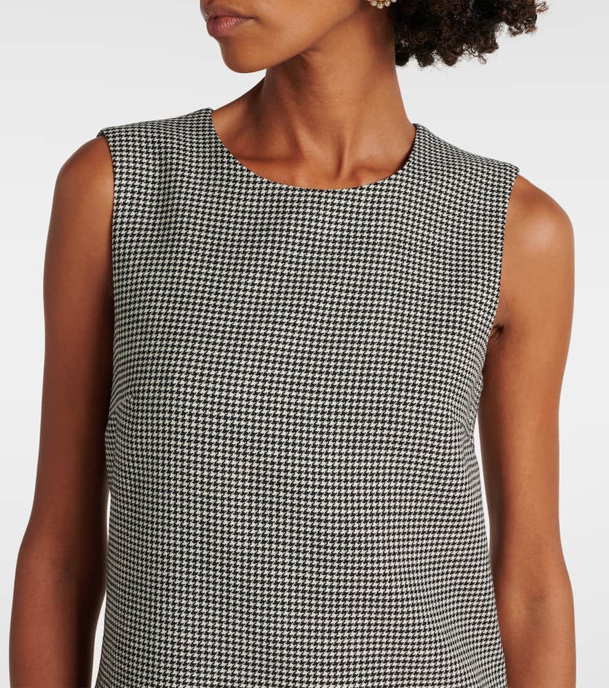 Houndstooth wool minidress