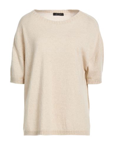 Woman Sweater Sand Size 8 Cashmere