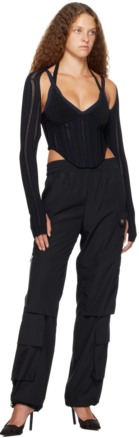 Black pocket cargo slacks