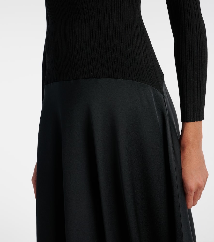 Vaughn satin-trimmed midi dress