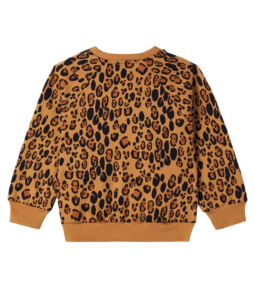 Leopard-print cotton jersey sweatshirt