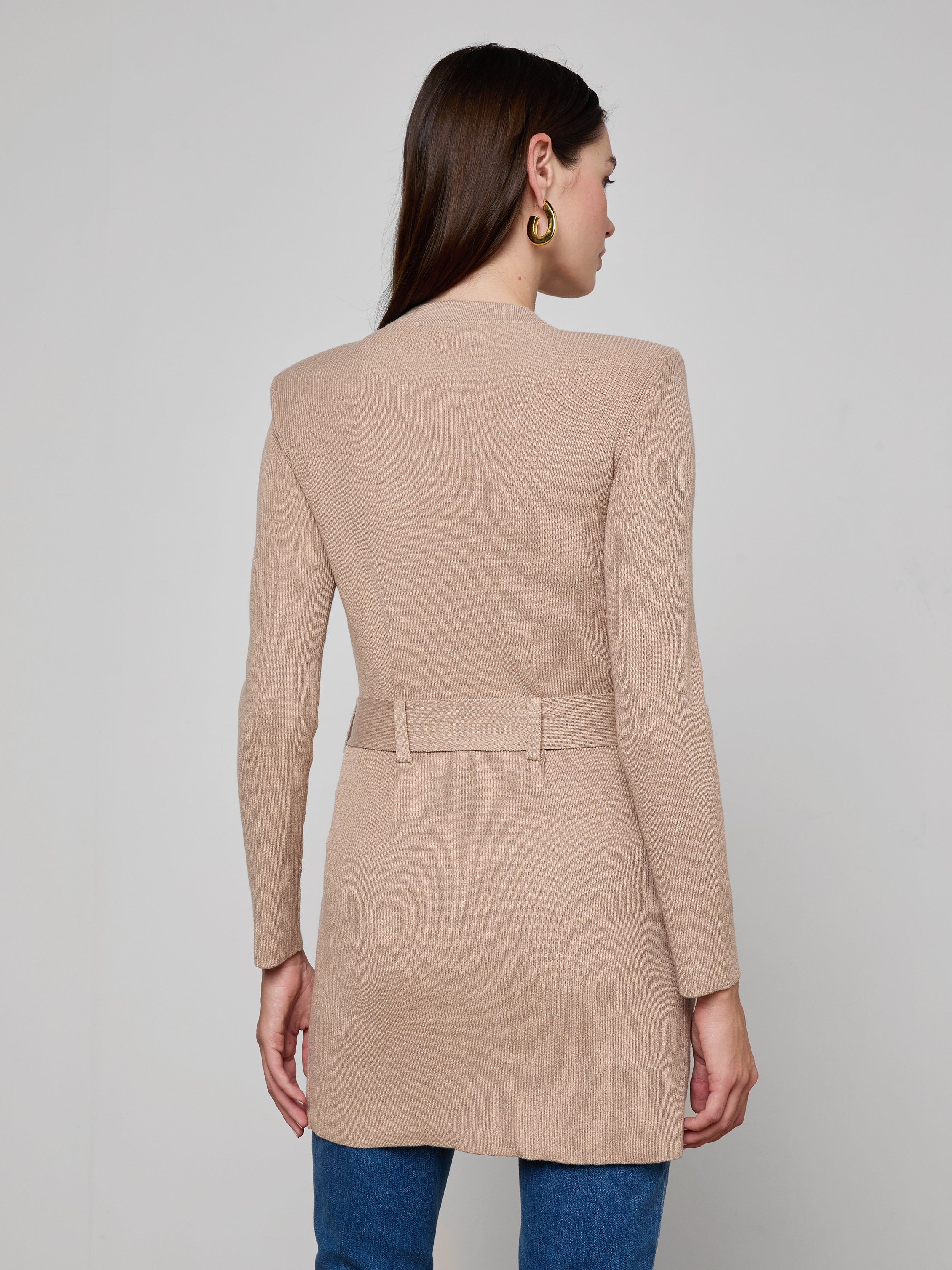 Lore Cardigan In Cappuccino/gold