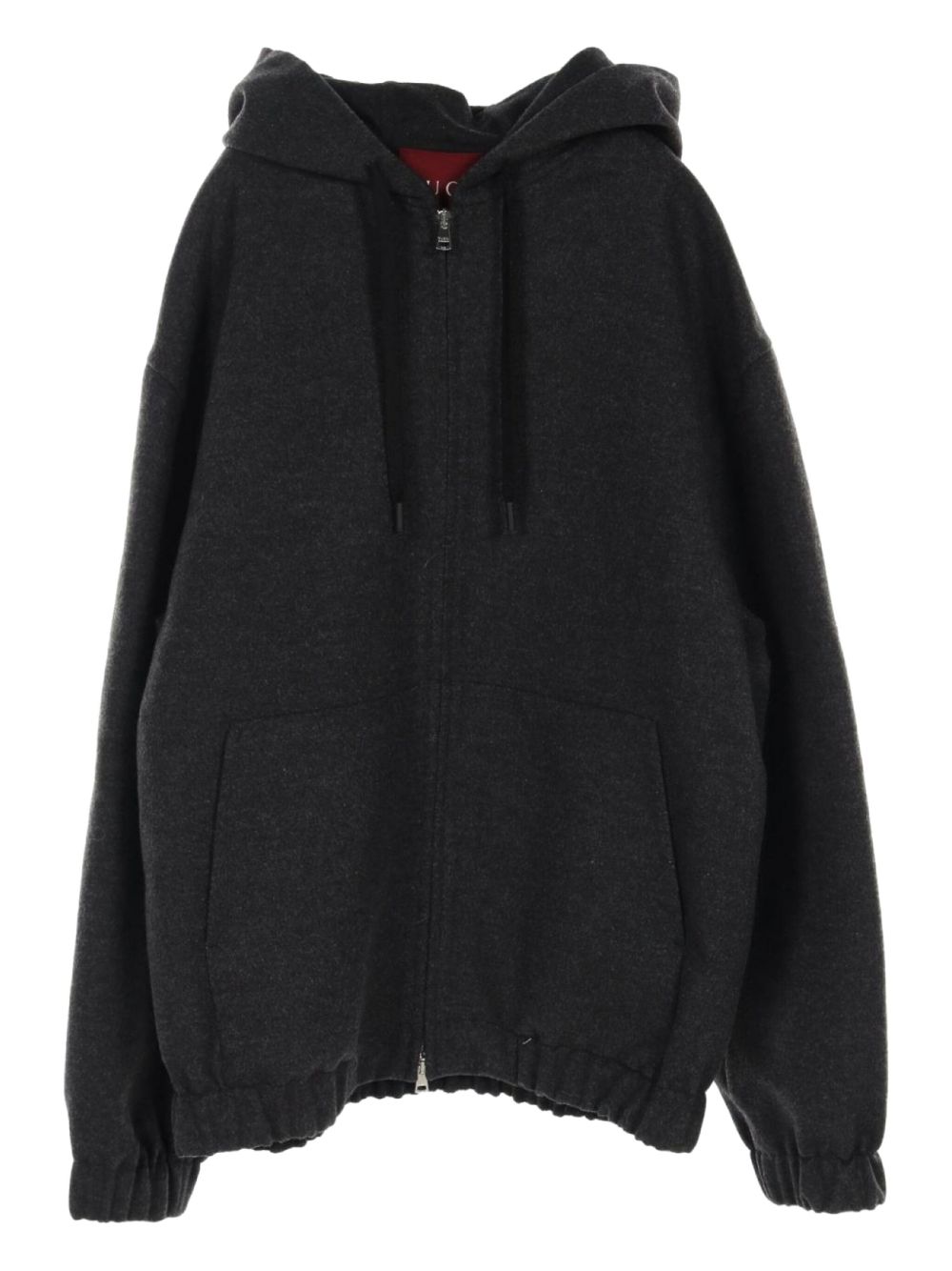Gucci Pre-Owned 10's wool zip-up hoodie - Grey