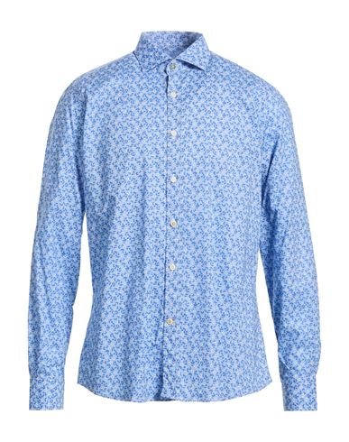 Man Shirt Azure Size 16 ½ Cotton, Elastane