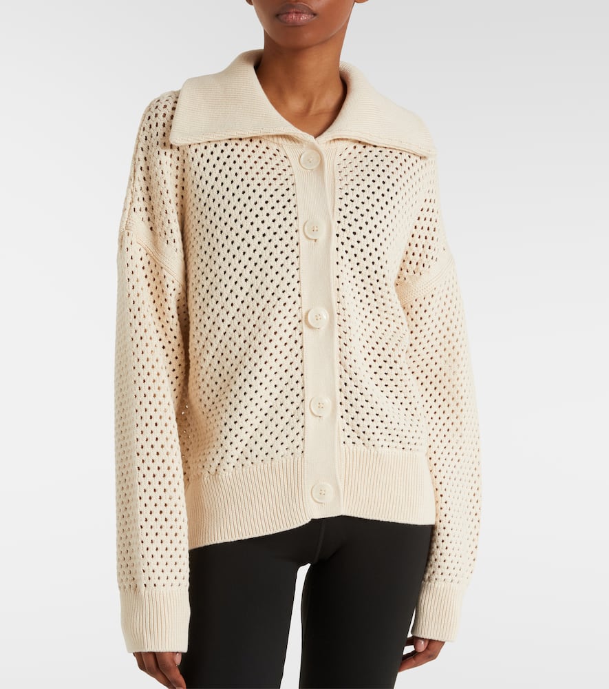 Myrtle pointelle cotton cardigan