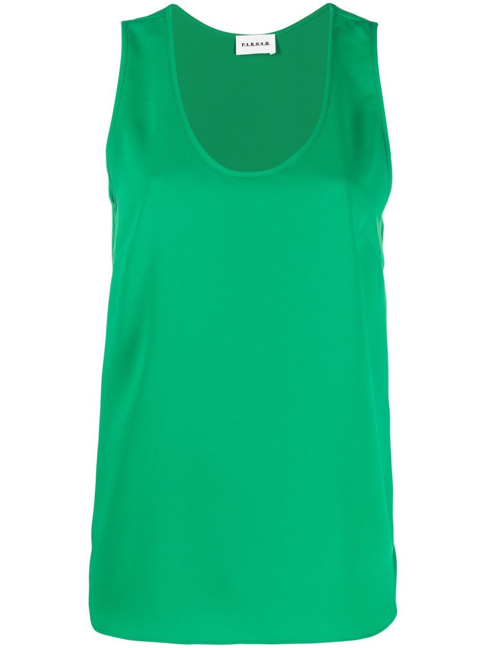 Scoop-neck top - Green