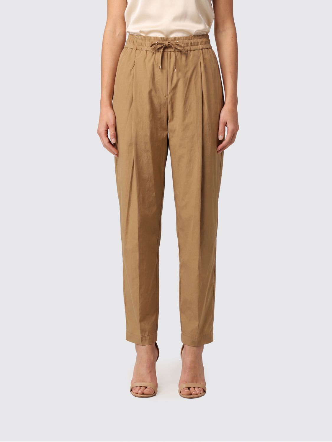 Tapered-leg trousers - Neutrals