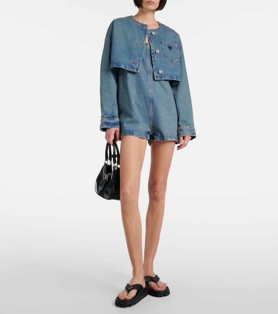 Prada Soft Cage vinyl thong sandals