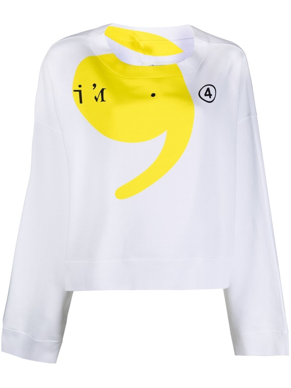 Apostrophe logo-print sweatshirt - White