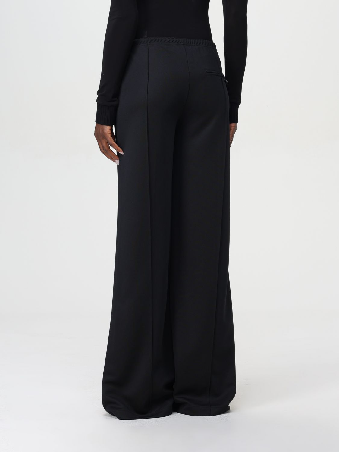 Tracksuit interlock low-rise baggy pants - Black