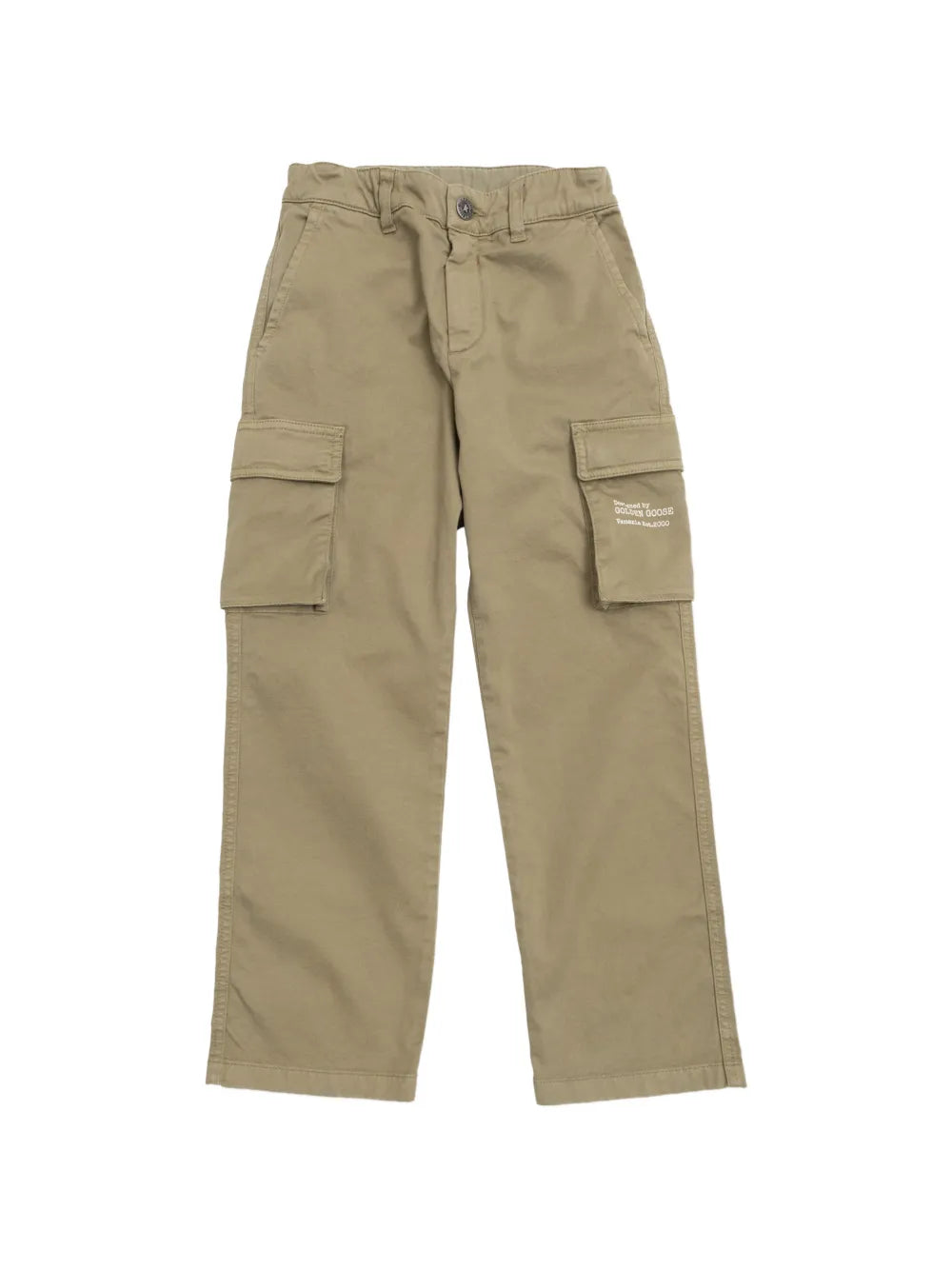Buttoned Cargo Cargo Pants — Beige