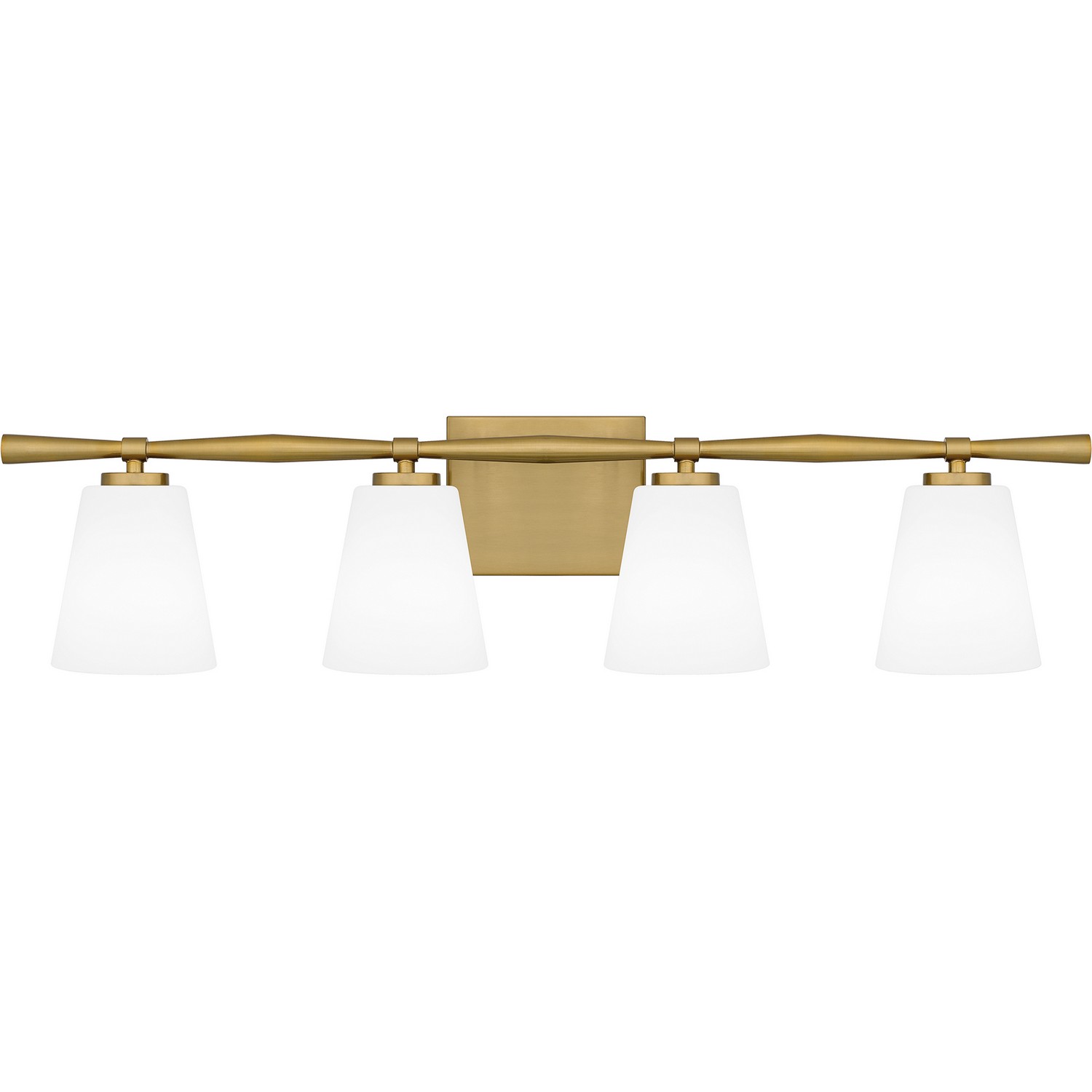 Aged Brass Four Light Bath from the Brindley Collection