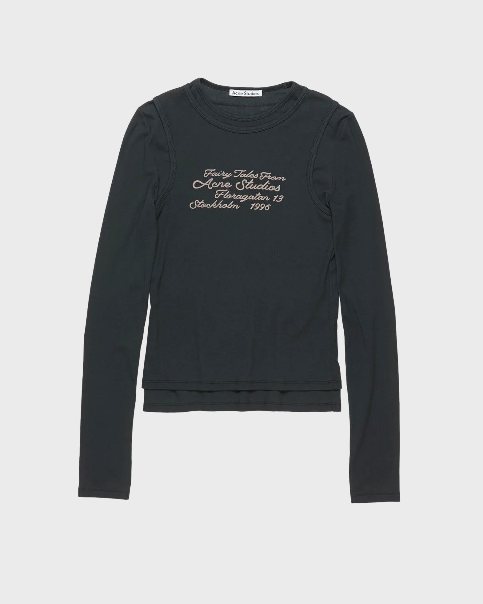 Acne Studios T-shirt Long Sleeve Layered Black