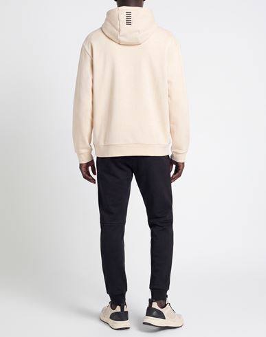 Man Sweatshirt Cream Size 3XL Cotton, Polyester