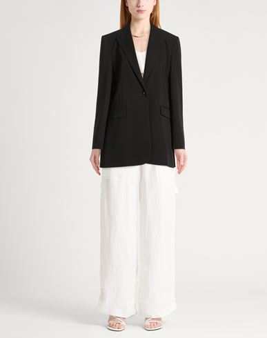Woman Blazer Black Size 6 Polyester, Viscose, Elastane