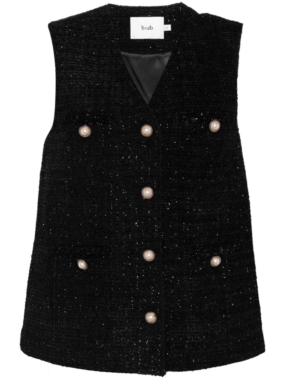 Tweed vest - Black