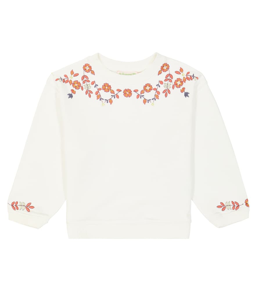 Dolores embroidered cotton-blend sweatshirt