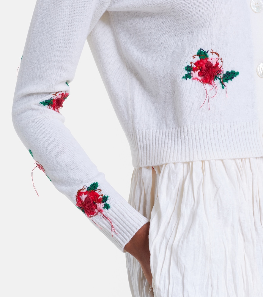 Floral wool cardigan