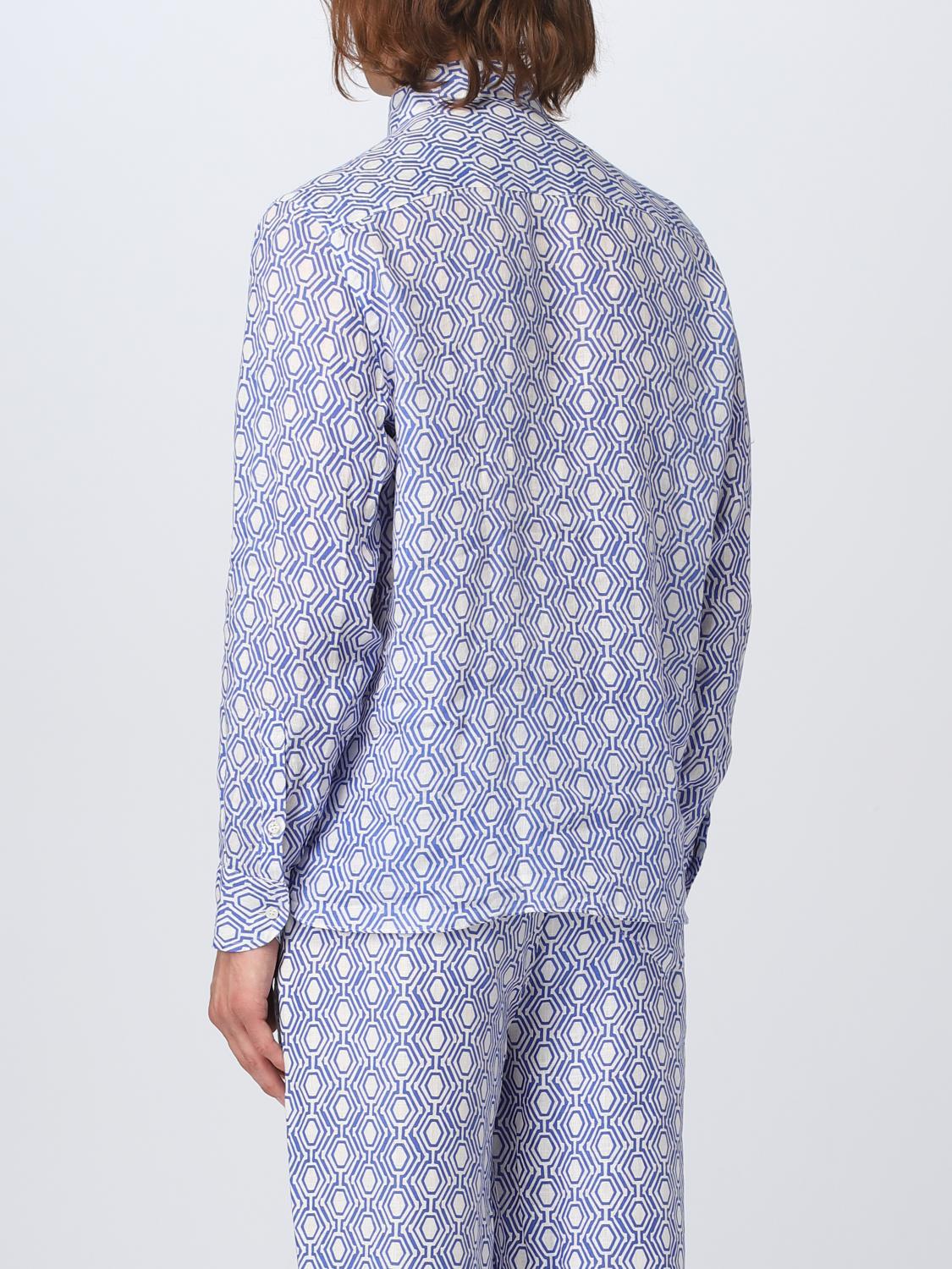 Shirt Men color Gnawed Blue