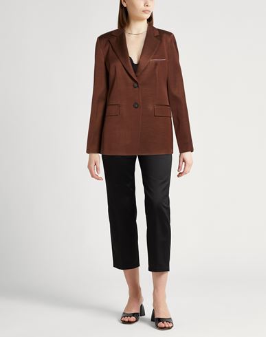 Woman Blazer Brown Size 6 Viscose, Cotton