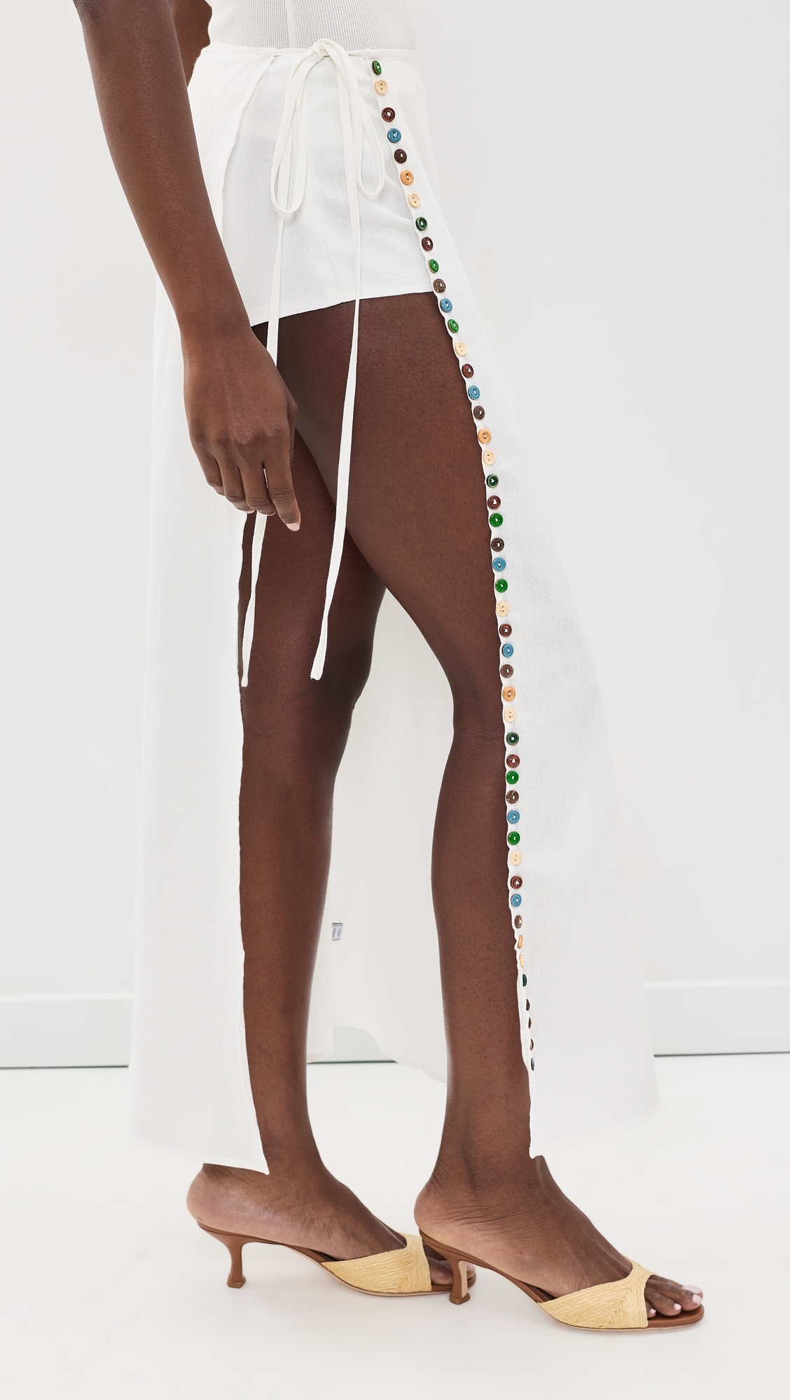 Romy Linen Skort Off White