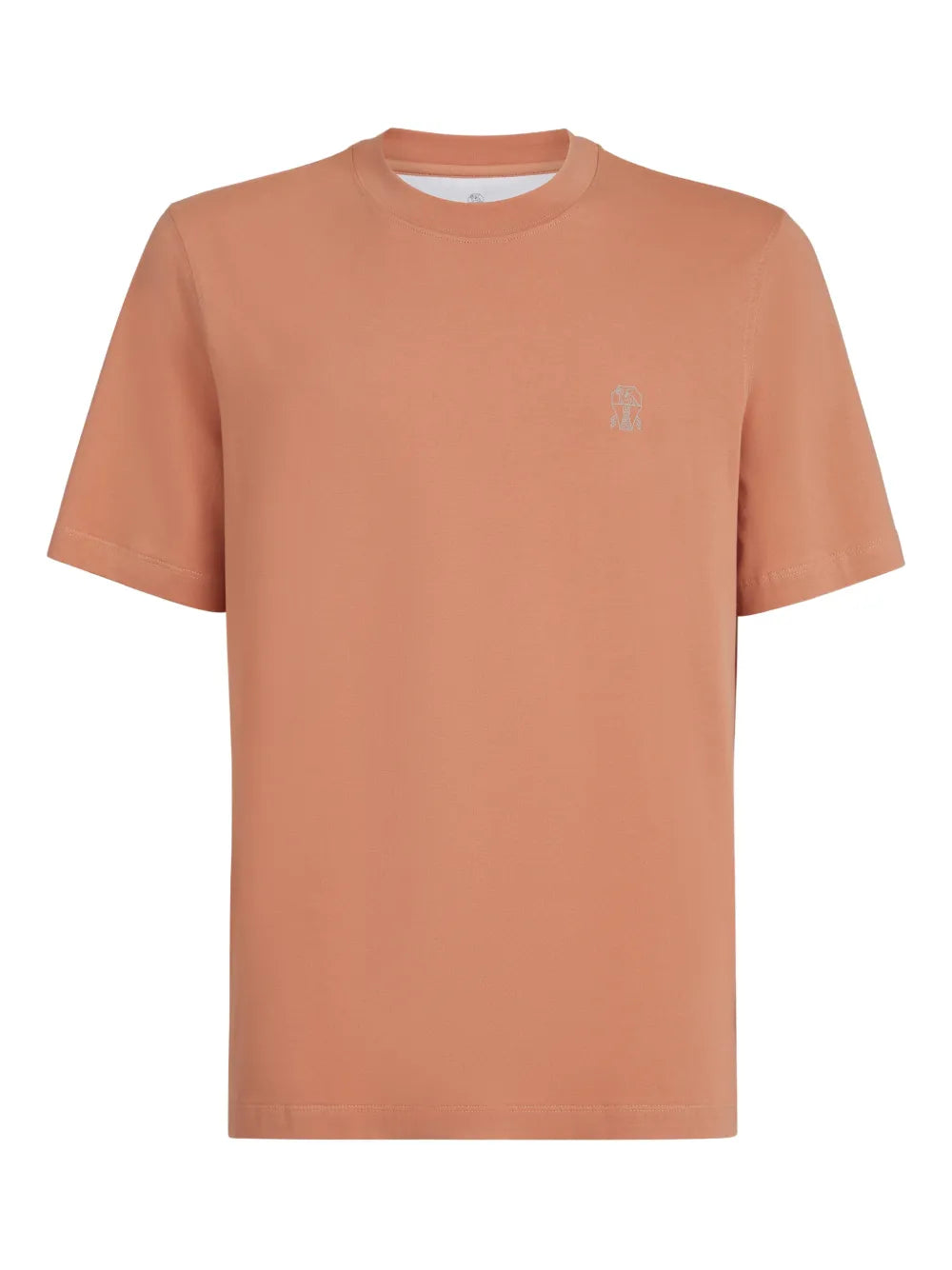 Logo-Detail Crew-Neck T-Shirt — Terracotta