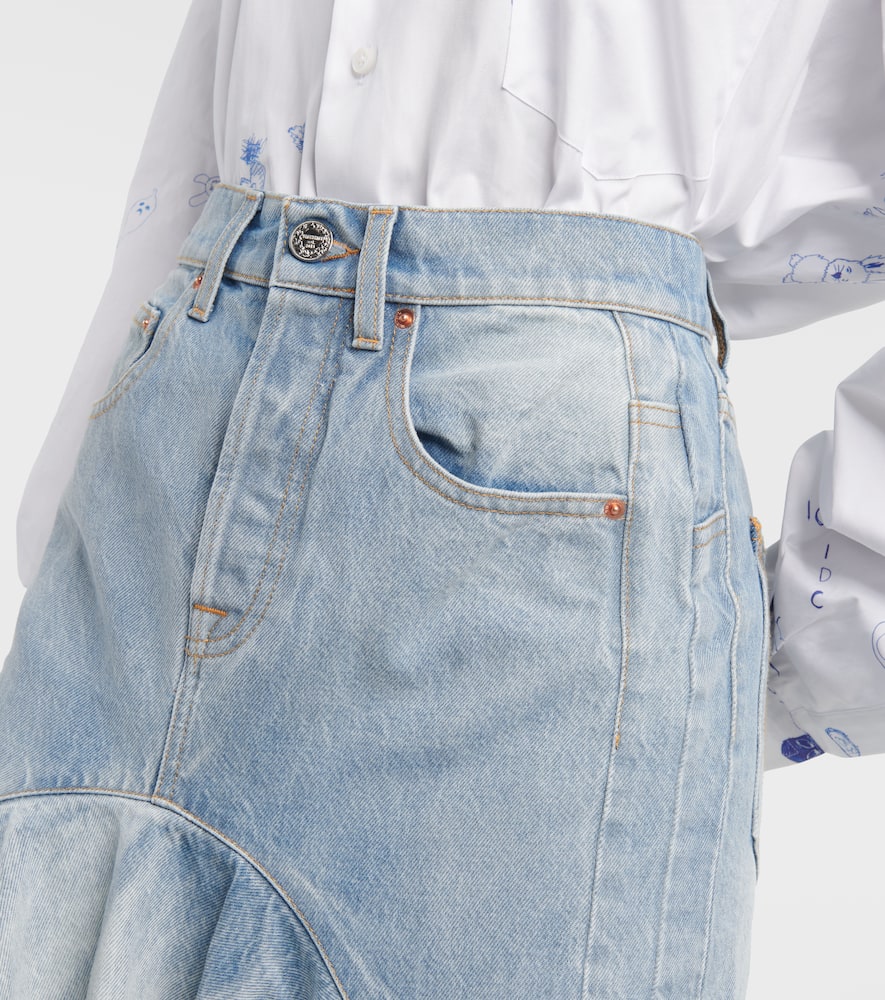 Denim midi skirt