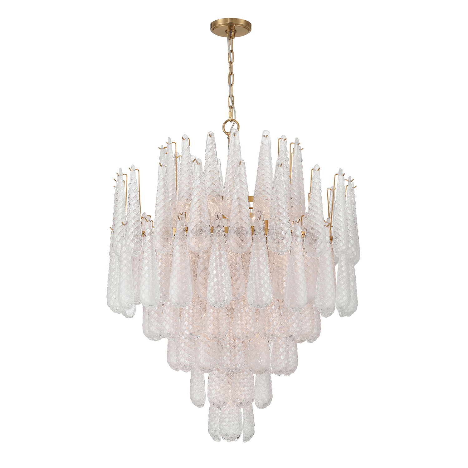 Aged Brass Chandelier from the Ollie Collection
