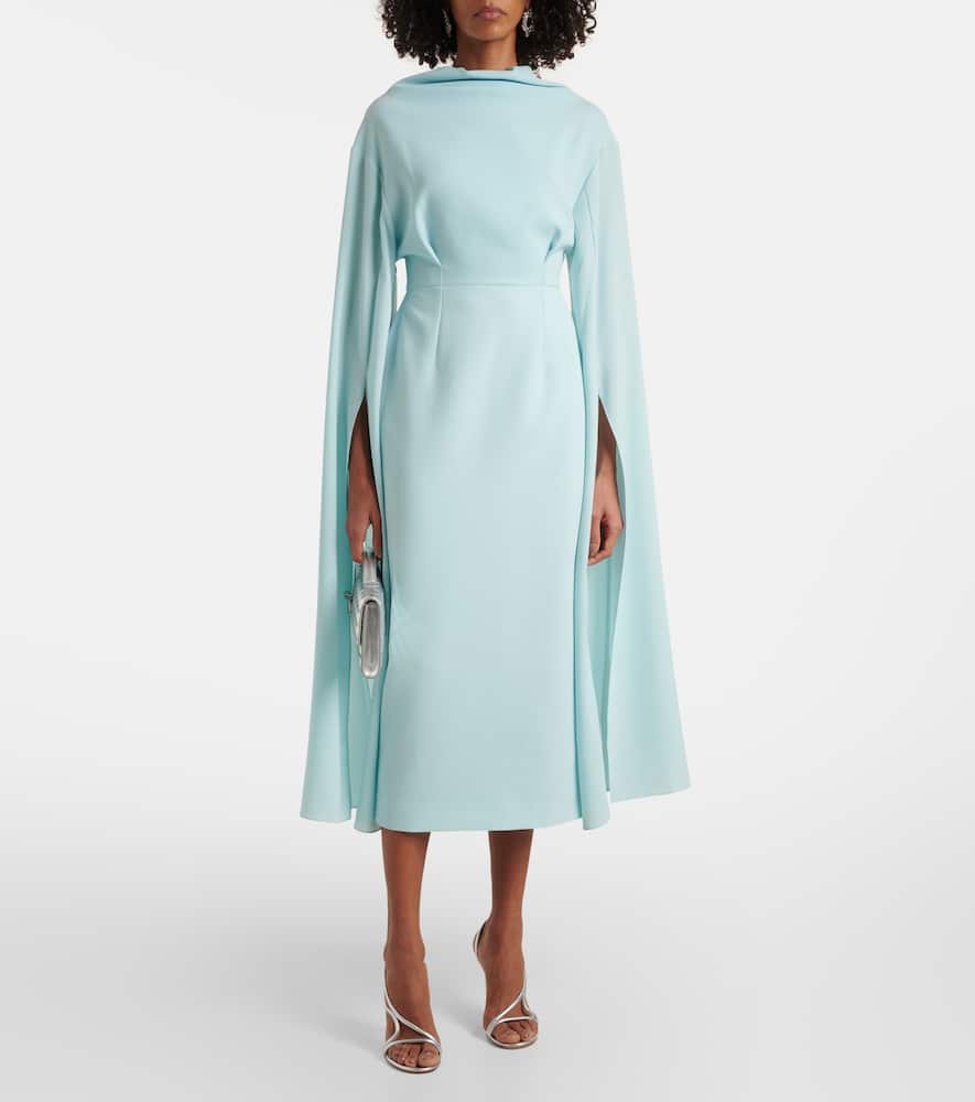 Nour draped crêpe midi dress