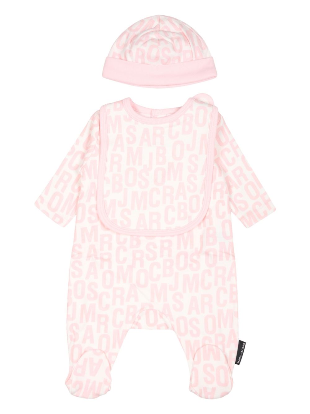 Logo-print babygrow set - Pink