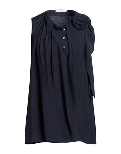 Woman Top Midnight blue Size 2 Rayon, Silk