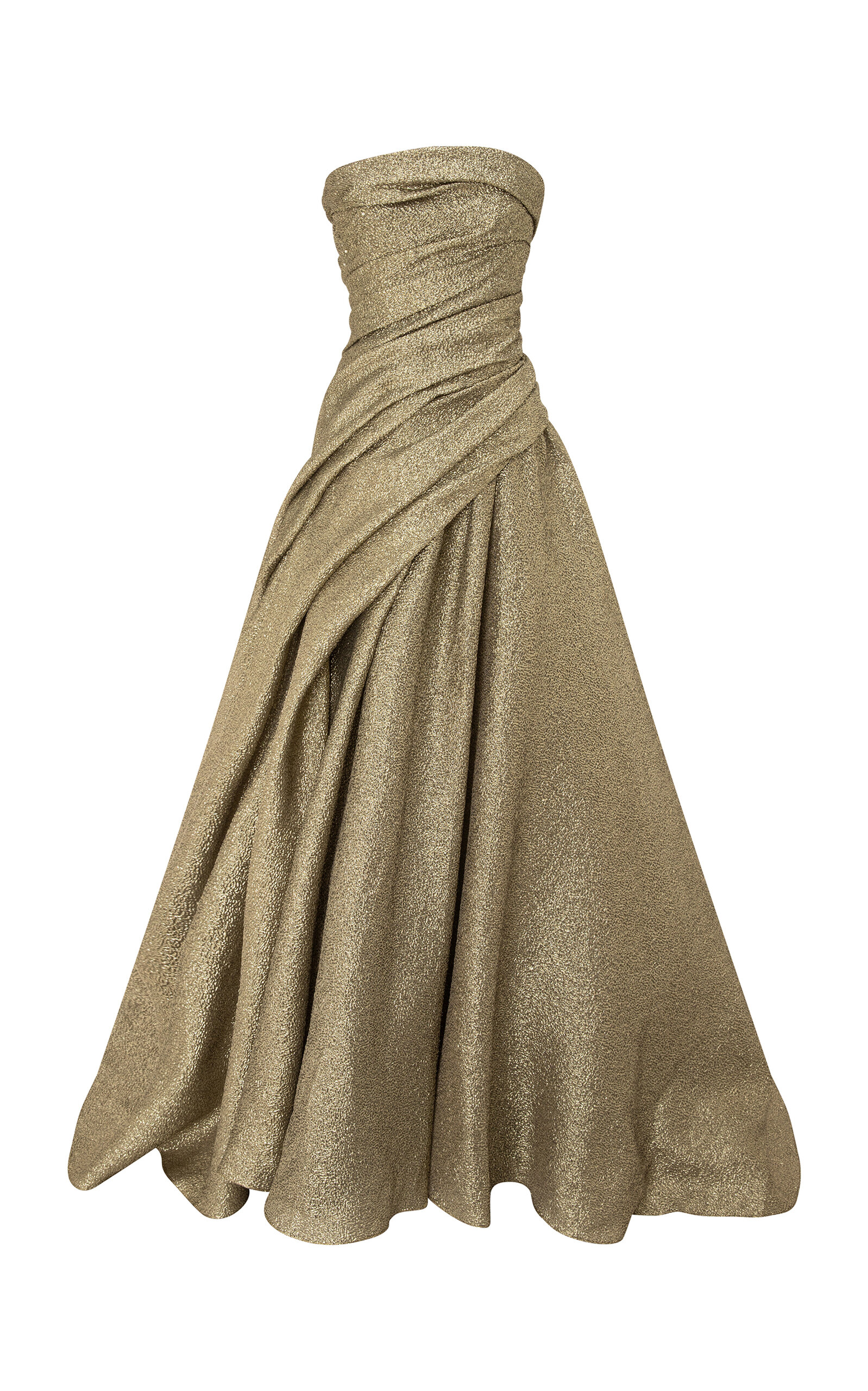 Swept Pebbled Crepe Ball Gown - Moda Operandi