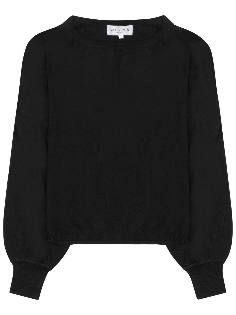 Satin-Blend Knit Top