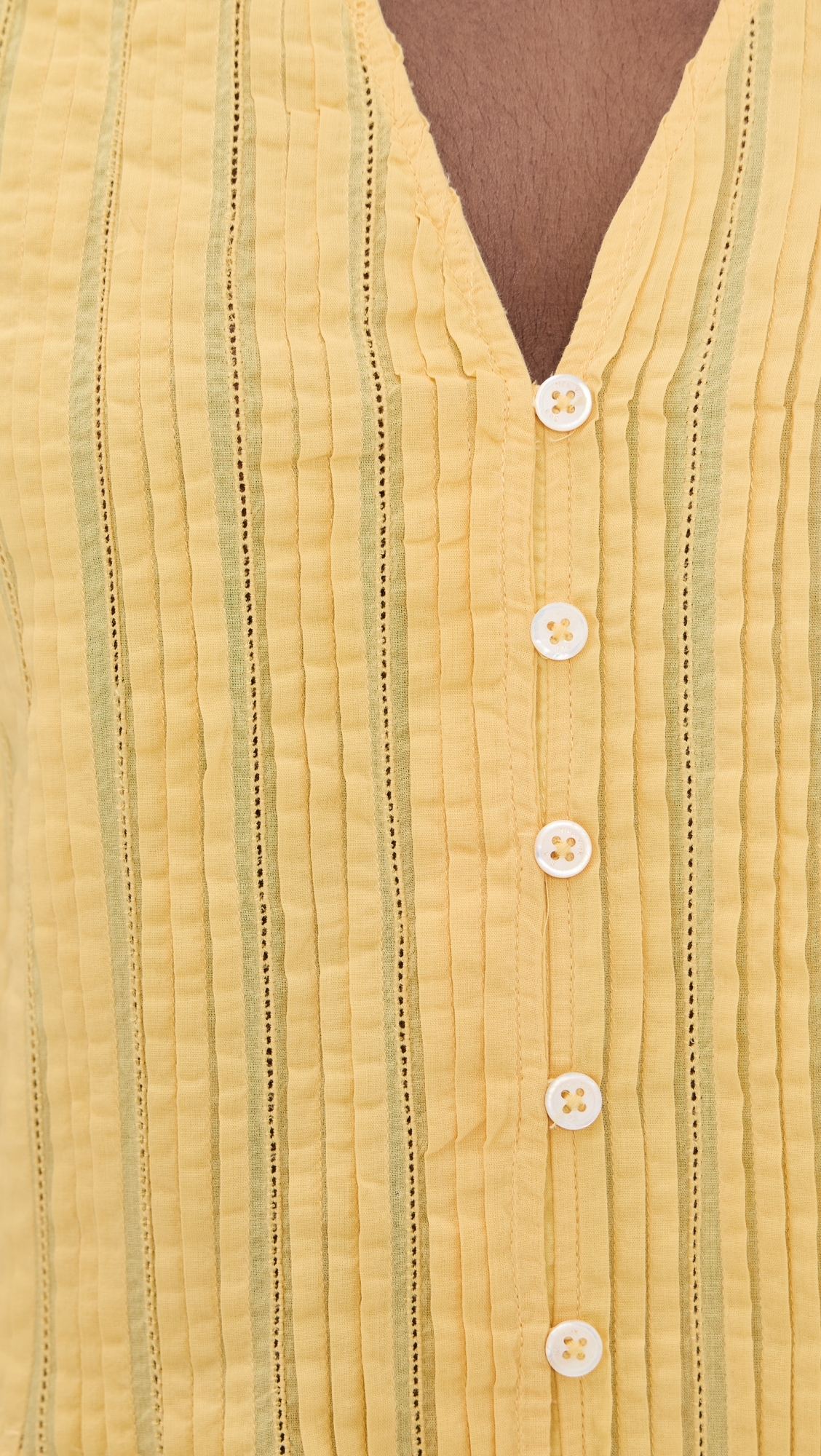 Alberte Solid Bubble Sleeve Blouse Yellow